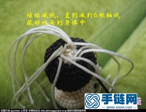 繩編小熊玩偶教程，中國結小熊玩偶編法步驟