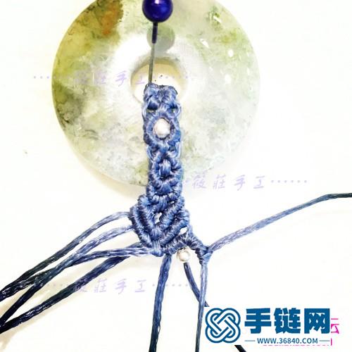瑪瑙平安扣項鏈的制作方法