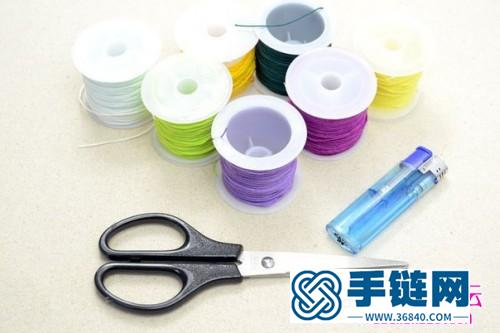 繩結(jié)“七彩花”的制作方法