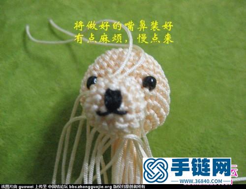 繩編小熊玩偶教程，中國結小熊玩偶編法步驟