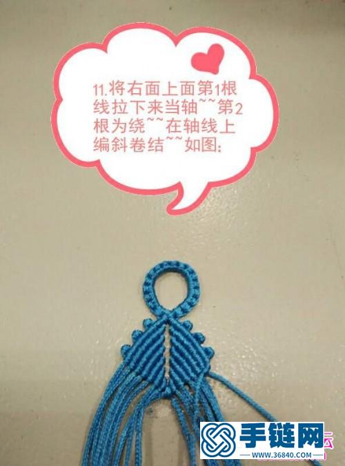 中國結(jié)仕女髻掛飾的編法步驟圖