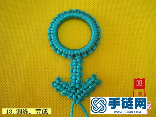 DIY中國結(jié)情侶符號♂♀手機鏈的制作方法