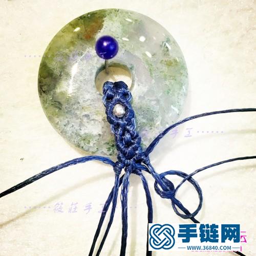 瑪瑙平安扣項鏈的制作方法