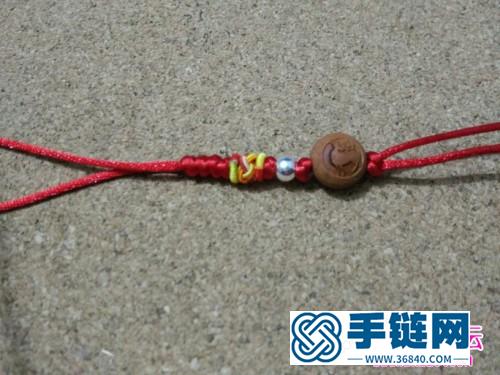 中國結編的彩繩銀飾手鏈編織圖解