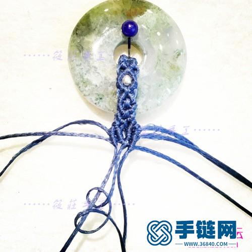 瑪瑙平安扣項鏈的制作方法