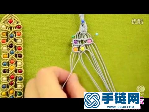華麗麗的米珠斜卷結手繩制作圖解
