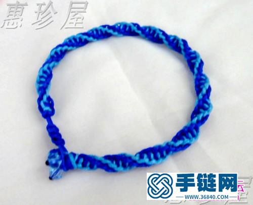 雙層單向平結的編法圖示