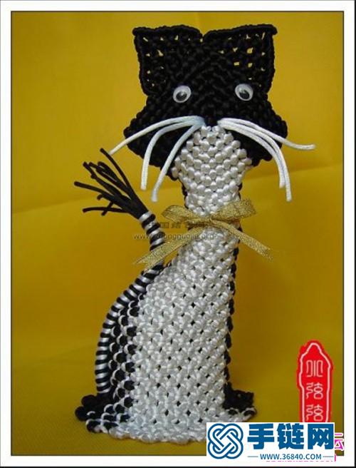 中國結(jié)小貓咪玩偶的編法教程