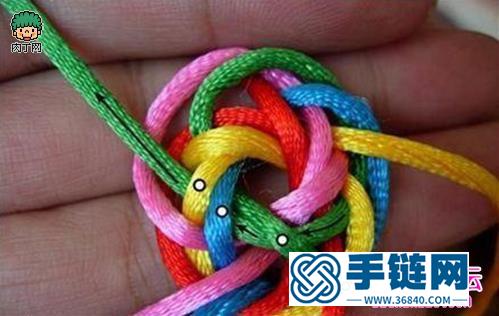 三線紐扣結的編法圖解