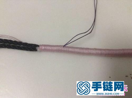 中國結編織繞線平安扣吊墜手繩教程