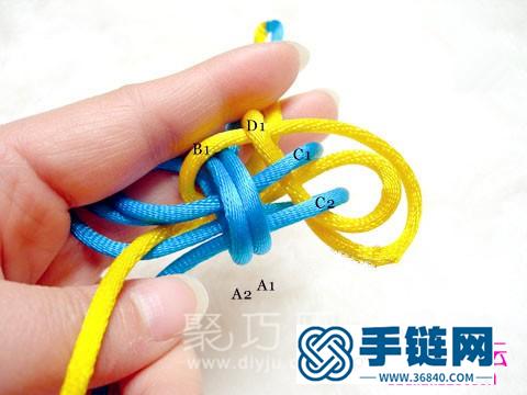 繩編中國結疊翼盤長結的方法