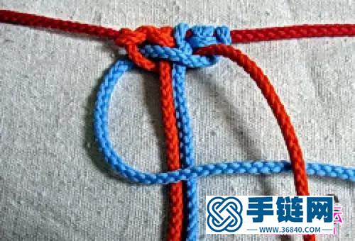 種用4根線編織的繩編手鏈的方法