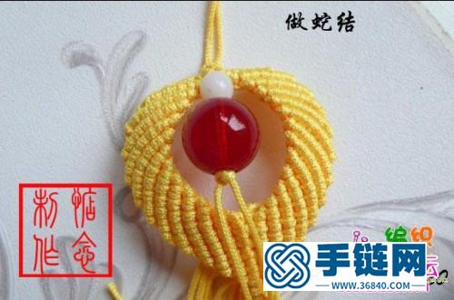 繩結(jié)心型掛飾的制作方法圖片