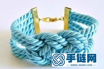 粗繩編民族風手鐲的方法