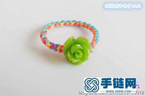 繩編立體小花戒指