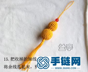一步步教你繩編小葫蘆掛飾教程（蘭亭作品）