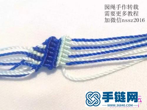 中國結編織拼色手繩圖解