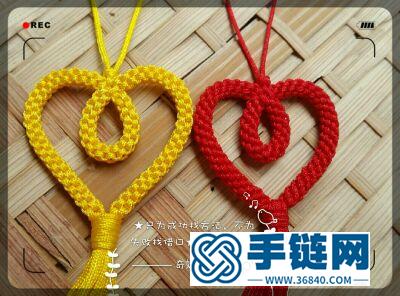 中國結(jié)心形的編法步驟圖