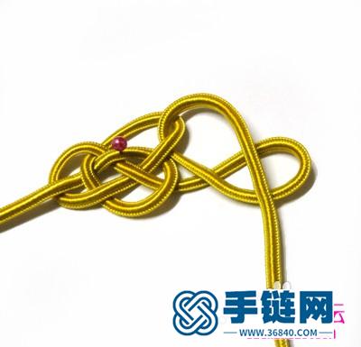 中國結編結制作的雙錢結杯墊圖解