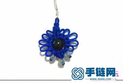 云雀結(jié)編的向陽花耳墜，有詳細編法步驟