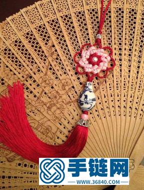 繩編“妝飾墜花”教程（蘭亭手工）