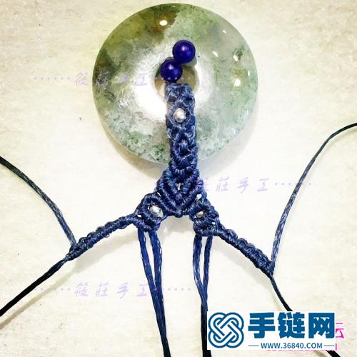 瑪瑙平安扣項鏈的制作方法