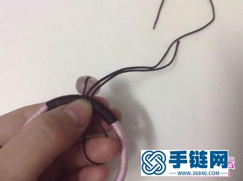 中國結編織繞線平安扣吊墜手繩教程