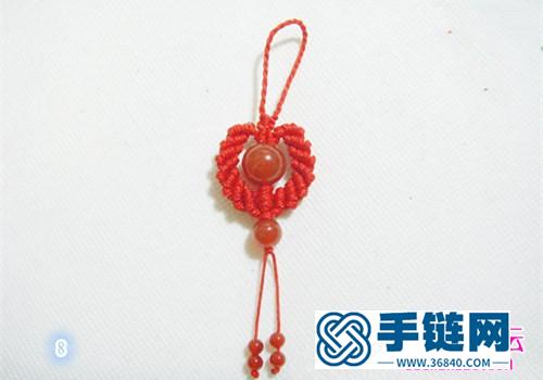 繩編心形小掛件的方法步驟