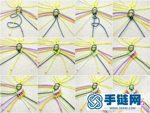 繩結(jié)“七彩花”的制作方法