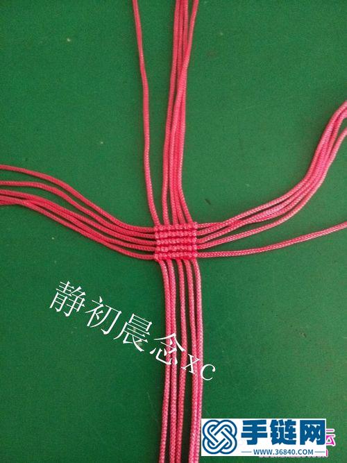 中國結編織的可愛蝴蝶結草帽飾品教程