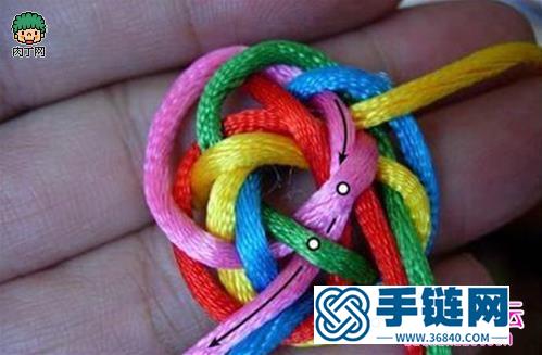 三線紐扣結的編法圖解