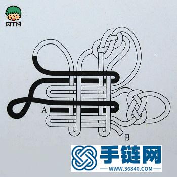 中國結蝴蝶結的編法步驟圖片