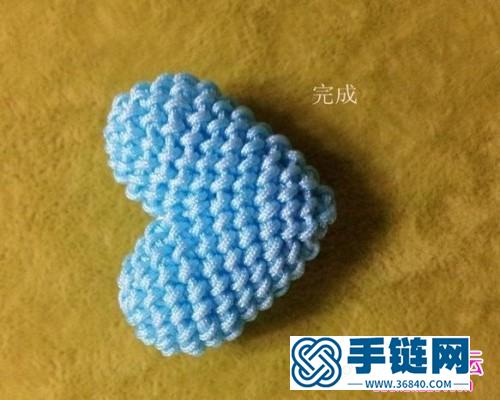 反卷結編心教程，中國結心形編法圖解