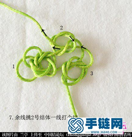 中國結編織三連體團錦冰花流蘇掛飾教程