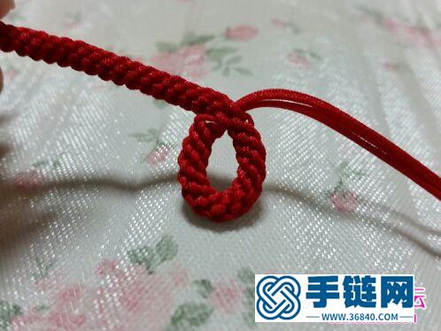 中國結(jié)心形的編法步驟圖
