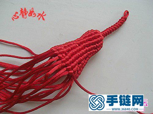 中國結(jié)紅色小葫蘆的編法教程步驟