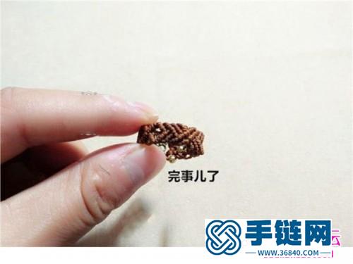 中國結編織復古別致的戒指圖解