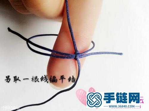 中國結編織包珠雙鏈手繩教程