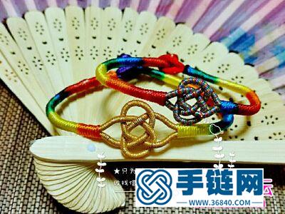 繩編五彩手繩的步驟圖