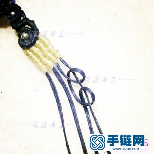 瑪瑙平安扣項鏈的制作方法