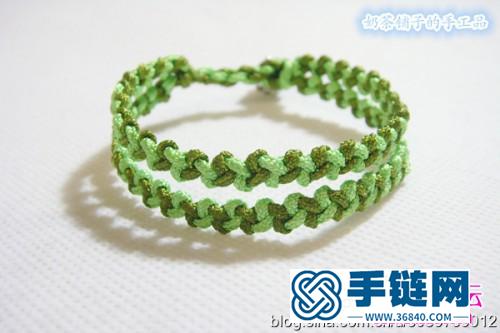 左右輪結手鏈的編法圖解