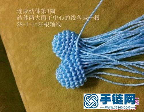 反卷結編心教程，中國結心形編法圖解