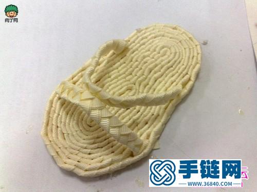 中國結藝繩編小拖鞋教程