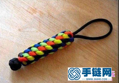 彩繩鑰匙扣的編法教程