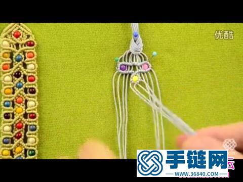華麗麗的米珠斜卷結手繩制作圖解