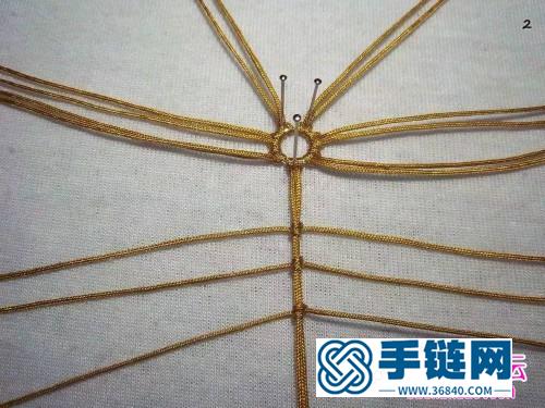 中國結(jié)編織太陽花項(xiàng)鏈吊墜圖解