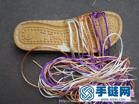 一步步教你繩結(jié)拖鞋的編法，有步驟圖片