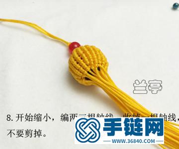 一步步教你繩編小葫蘆掛飾教程（蘭亭作品）