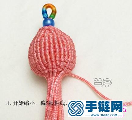 一步步教你繩編中葫蘆的方法圖片（蘭亭作品）