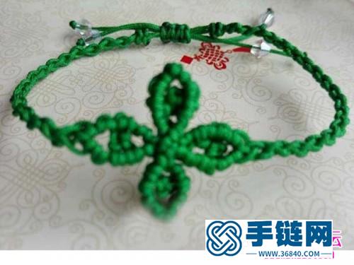 中國(guó)結(jié)制作的四葉草手鏈圖解